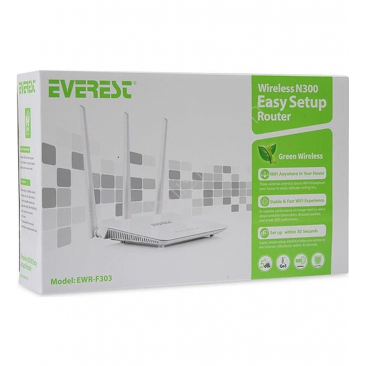 Everest Ewr-301 4 Port 300mbps Repeater 2.4ghz Indoor Access Point 2adet 5dbi Ap/router 37188